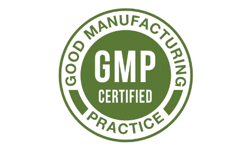 GMP certified good manufacturing practice badge